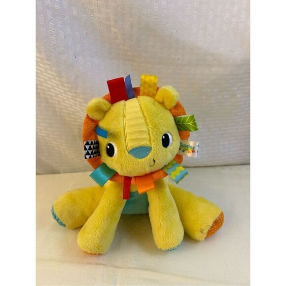 Bright Starts Taggie plush yellow lion rattle toy replacement - Picture 2 of 7